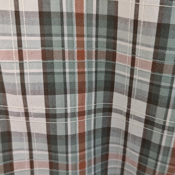 G.H.Bass & Co.* Men's Short Sleeve Button Down Curved Hem Chest Pocket Shirt~ XL - Picture 12 of 12